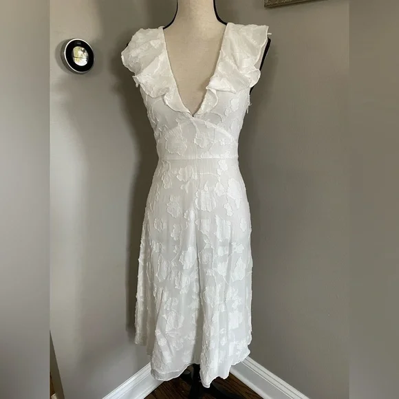 joie white lace dress Joie Romantic Tailored Floral Embroidered Lace Maxi Dress
